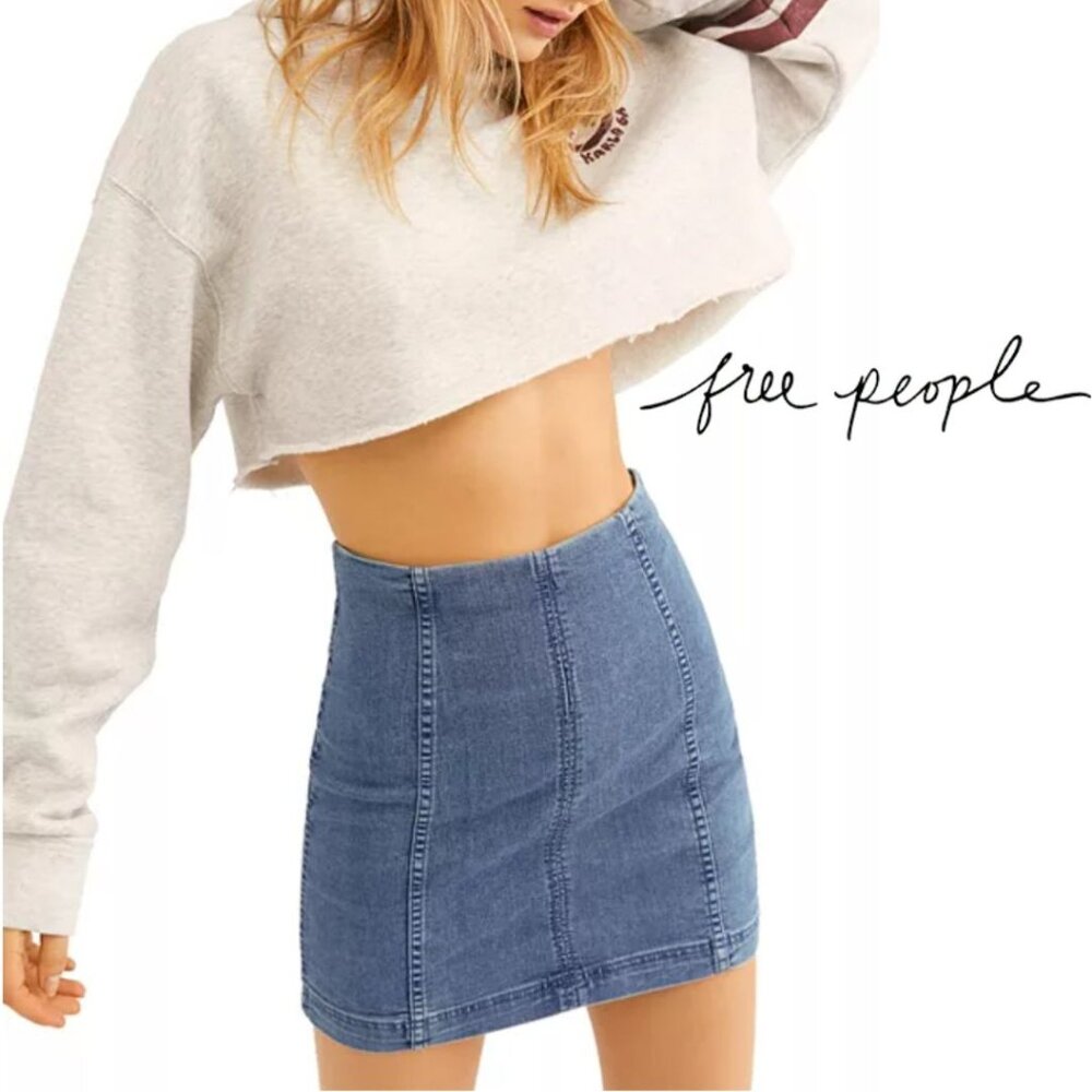 Free People Modern Femme Denim Mini Skirt - size 8